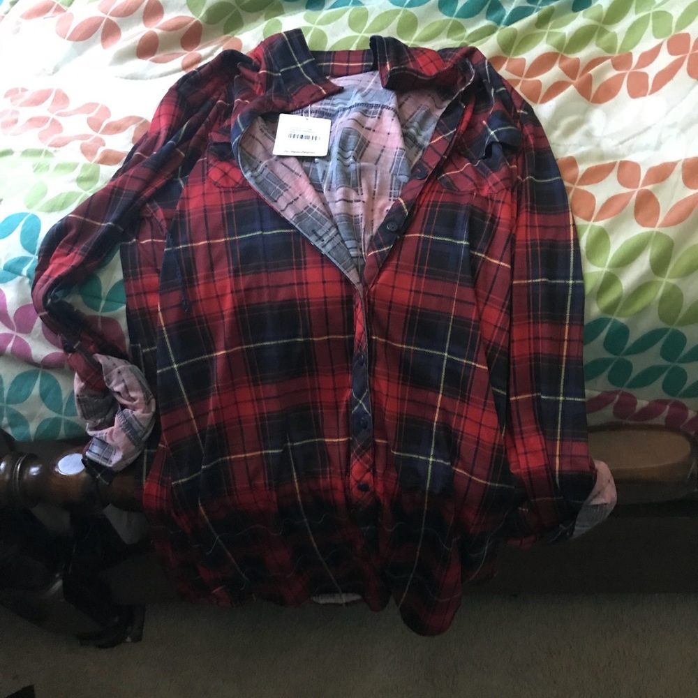 plaid soft dress NWT